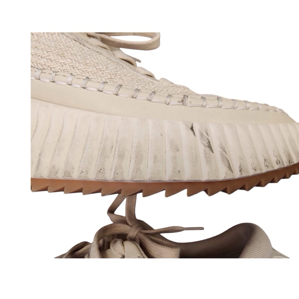 DOLCE VITA Dannis Cream Sneakers Shoes Woven Stitching 8M Casual Modern Platform - Picture 9 of 16